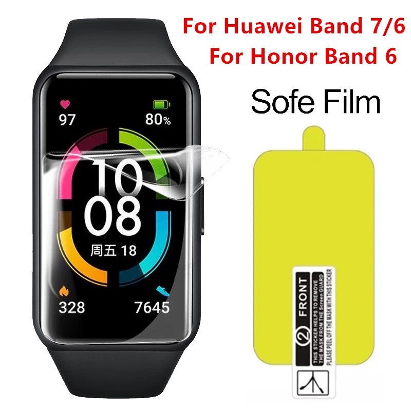 ฟิล์มไฮโดรเจล TPU นิ่ม HD ใส ป้องกันหน้าจอ สําหรับ Huawei Band 6/7/Honor Band 6 Smart Watch