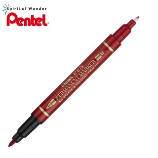 Pentel Permanent Marker ปากกาเคมี 2 หัว เพนเทล 0.3 & 1.0mm รุ่น N75W