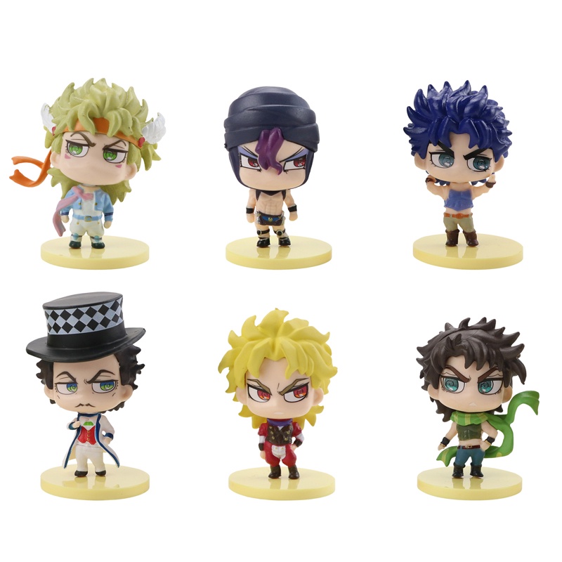 6 ชิ้น/เซ็ตอะนิเมะ JoJos Bizarre Adventure Jonathan Joestar William·A·Zeppel Caesar Anthonio Zeppel 