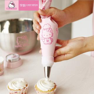 【CHEFMADE】Hello Kitty Repeated TPU Food Grade Icing Piping Nozzle Use Cake Cookie Squeeze Cream Squeeze Flower Bag Pastry Decoration Tool Bakery Accessories