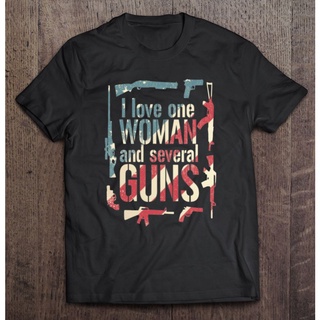 เสื้อยืด พิมพ์ลาย I Love One And Several Guns Patriotic 2Nd สําหรับผู้ชาย