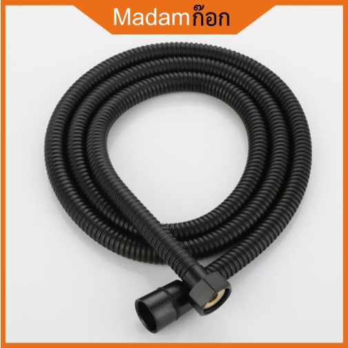 ถูกที่สุด มาดามก๊อก สายฝักบัว สายชำระ สแตนเลสแท้ สีดำ ทนทาน MA-I-312B