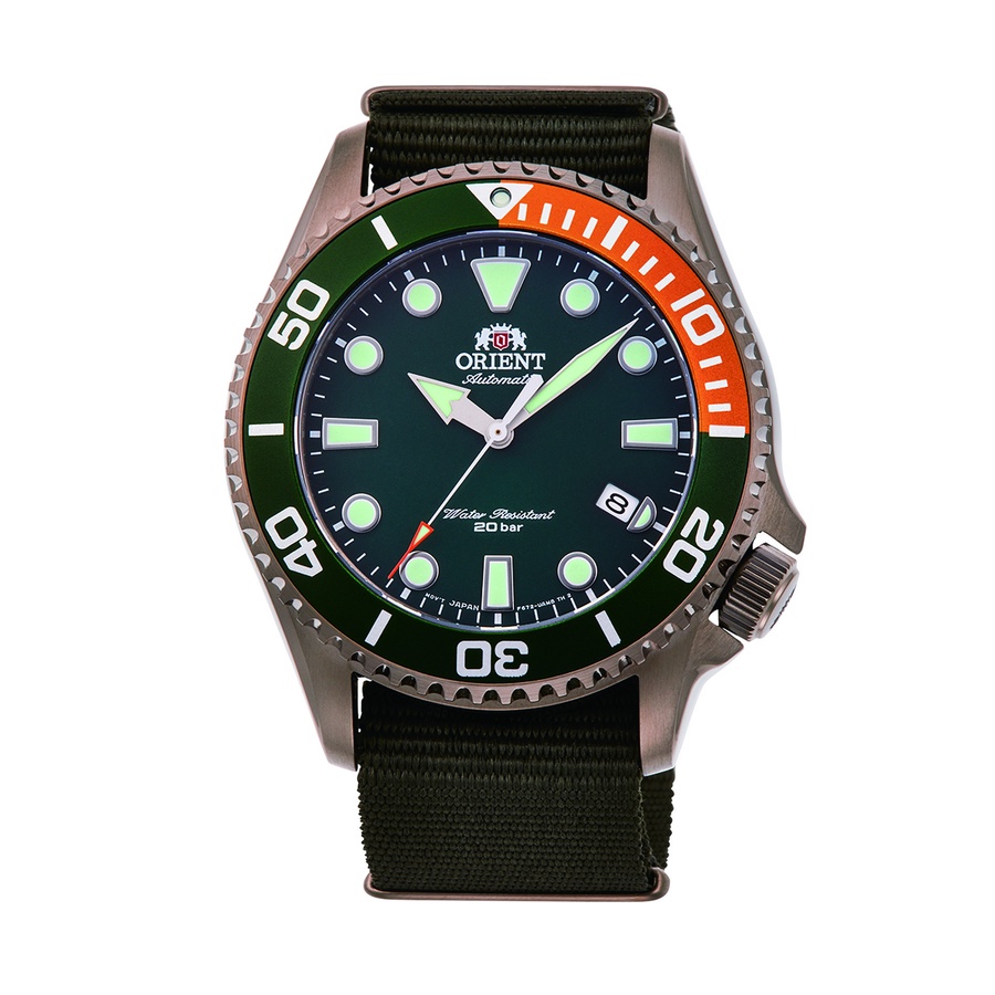 นาฬิกา Orient Sport Mechanical Watch สายไนล่อนแบบ NATO (RA-AC0K04E)