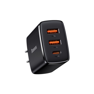 โปรโมชั่น : Baseus อะแดปเตอร์ชาร์จ 30W Quick Charger 2UC รองรับ Pd3.0 Qc3.0 สําหรับ Iphone 11 12 Pro Max