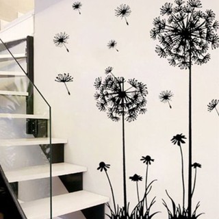 แฟชั่นที่ถอดออกได้ Dandelion สติ๊กเกอร์ติดผนัง DIY Art Decal หน้าแรก Living Room Decor