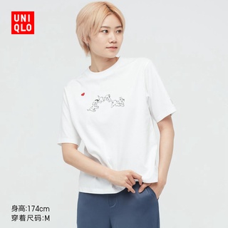 เสื้อยืดที่คุณต้องการใหม่ พร้อมส่ง Uniqlo เสื้อยืดแขนสั้น คอกลม พิมพ์ลายดิสนีย์ สําหรับผู้หญิง (UT) 440836 ยูนิโคล่ขนาดเ