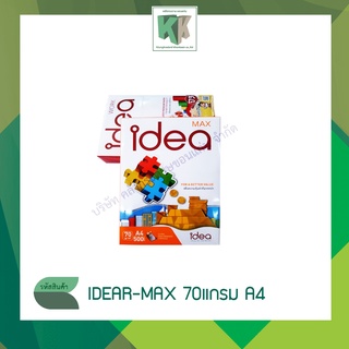 Idear MAX กระดาษถ่ายเอกสาร A4 (70 แกรม 1 รีม) กระดาษหนาปริ้นหน้า-หลังได้