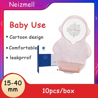 Neizmell กระเป๋าออสโตมี่ ระบายน้ําได้ ขนาด 15-40 มม. 10 ชิ้น