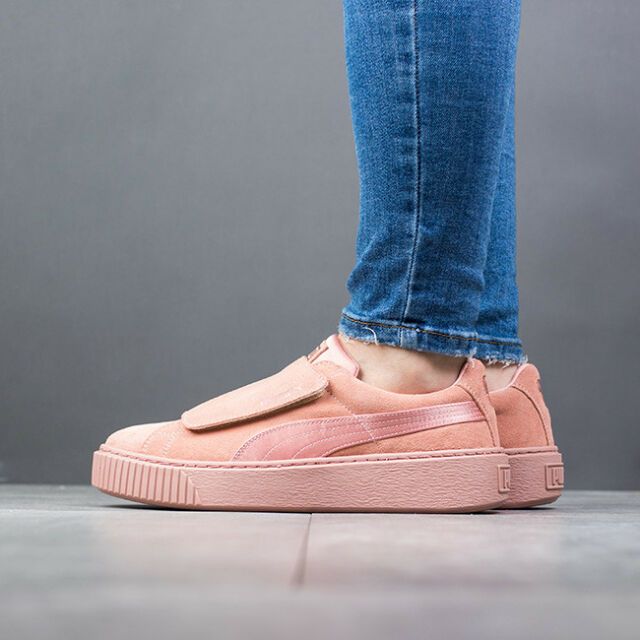 puma platform strap satin