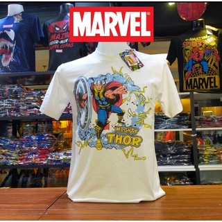 เสื้อยืดMarvel_ลิขสิทธิ์แท้ลายThanosสีขาว(mvx-090)