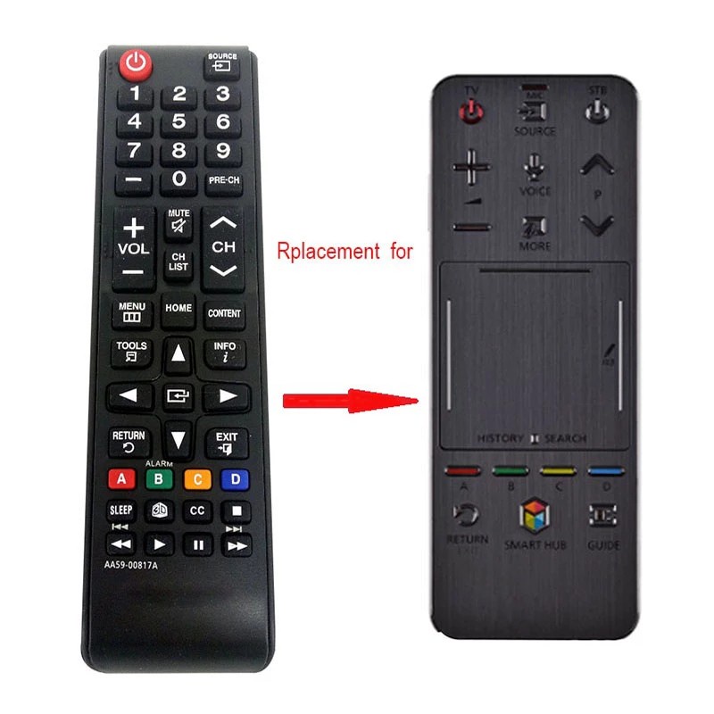 Aa59-00817a รีโมทคอนโทรลเปลี่ยนใช้สําหรับ Samsung 3d สมาร์ททีวี UA55F8000J UA46F6400AJ Touch Control