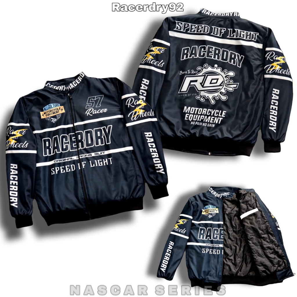 Nascar Jacket Racing Women & 39;s Motorcycle Jacket Touring Jacket Varsity Jacket ผู้ชายผู้หญิง Orig