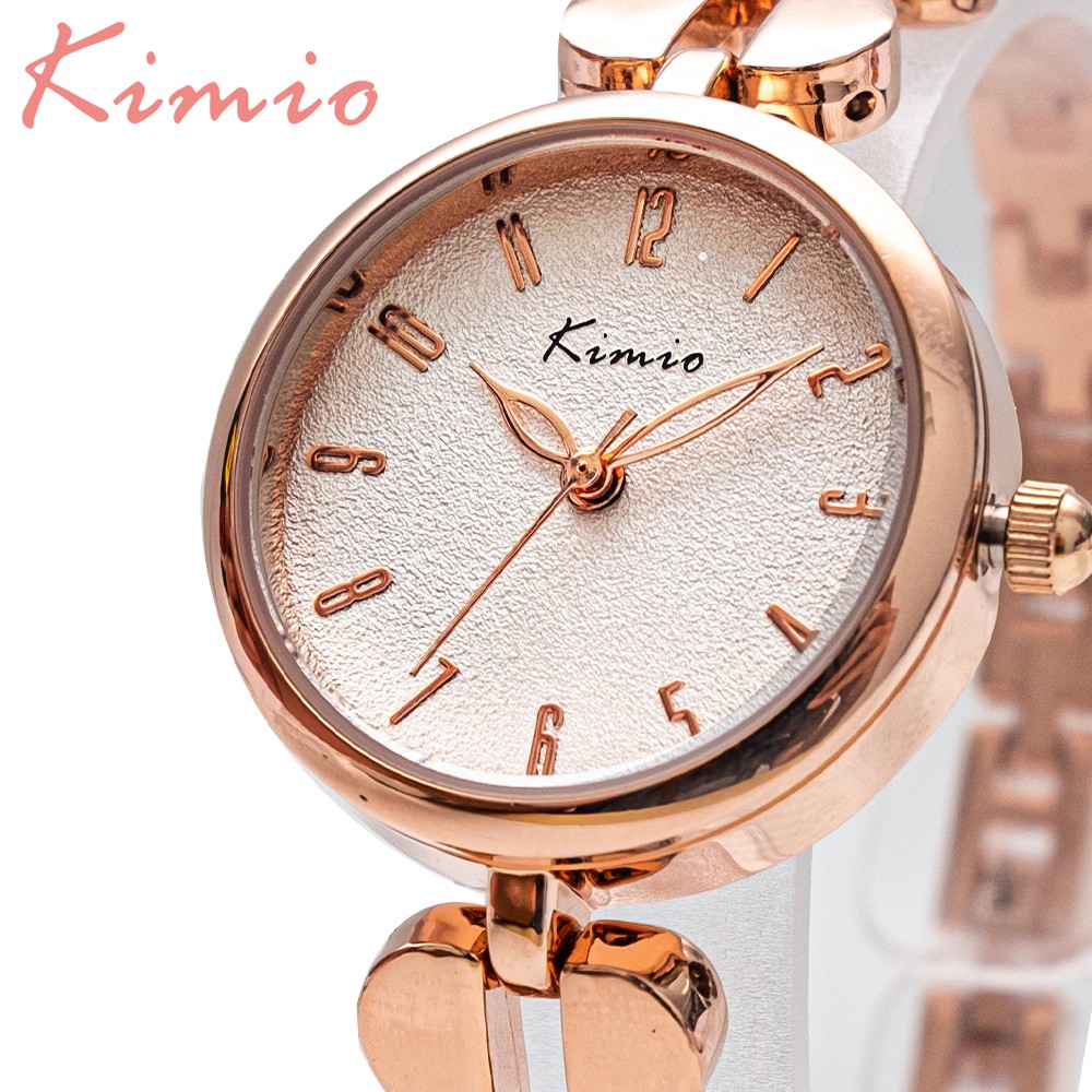 นาฬิกาข้อมือผู้หญิง นาฬิกาสไตล์ มินิมอล สร้อยข้อมือ นาฬิกาแฟชั่น KIMIO รุ่น K6418S กันน้ำได้ รับประกัน 1 ปี