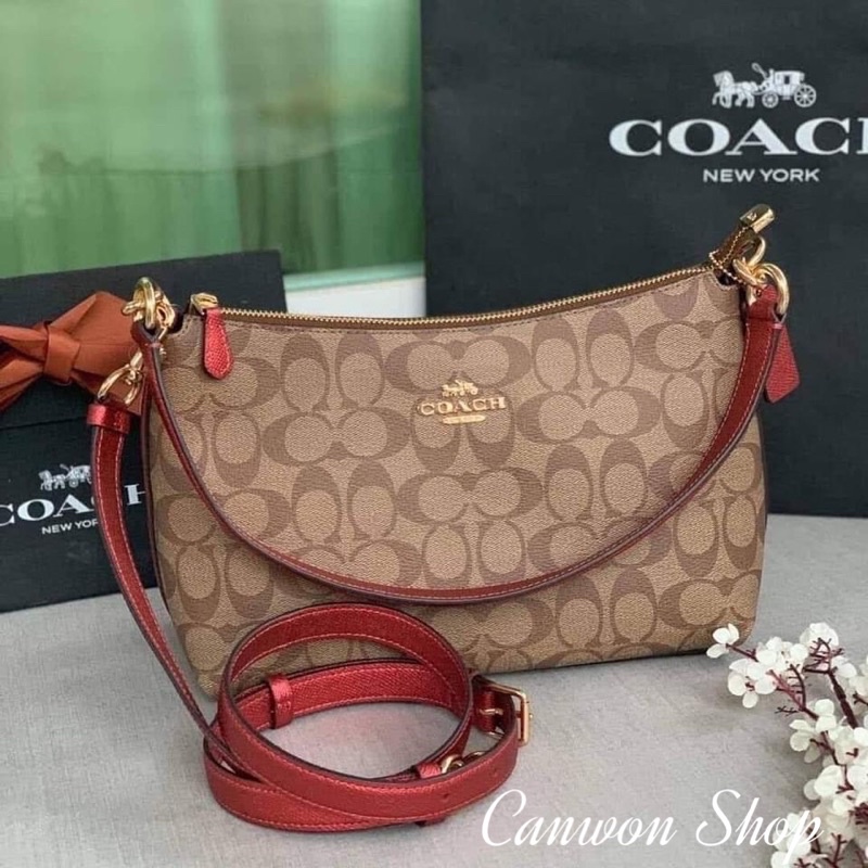 LEWIS SHOULDER BAG IN SIGNATURE CANVAS (COACH F85696) Shopee Thailand
