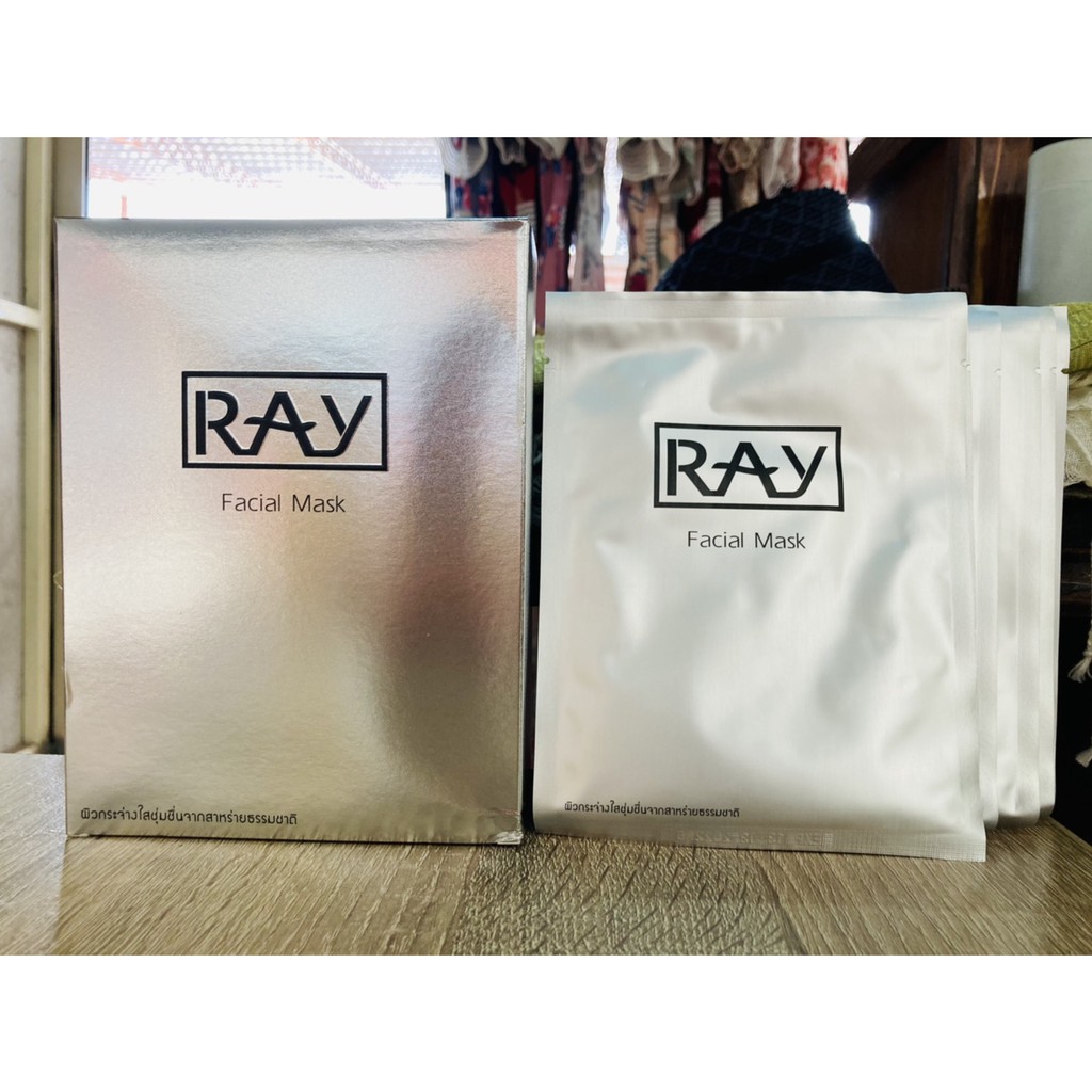 แผ่นมาร์กหน้า Ray facial mask สีเงิน ของแท้ ล้านเปอร์เซ็นต์