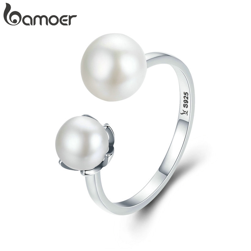 BAMOER 925 Silver Fashion Rings Love SCR192