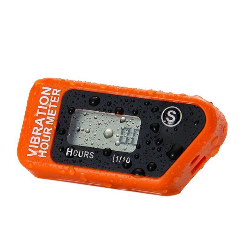 （In Stock）Orange Digital Wireless Vibration Hour Meter Resettable Meter