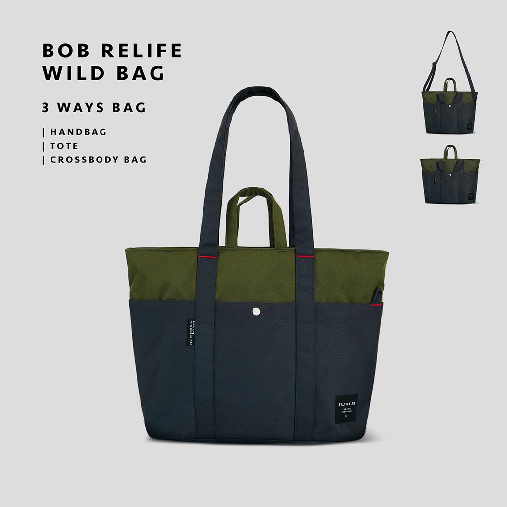 Bob relife wild กระเป๋าสะพายไหล่ รุ่นบ็อบไวด์ สีเขียว / กระเป๋าสะพายข้าง