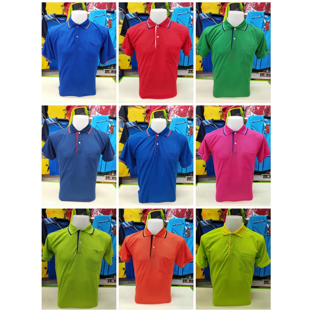 เสืื้อปก เสื้อคอปกขลิบ เสื้อโปโล POLO อย่างดี!!! เย็บทับวงแขน+ผ่าชาย
