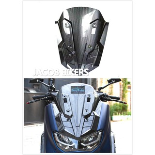 ฝาครอบกระจกหน้ารถยนต์ คาร์บอน สําหรับ YAMAHA NEW NMAX 155 2020-2021 V2