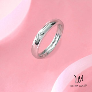 แหวน แหวนเงินแท้ Jupiter | Wijittra Jewelry | แหวนเงิน 92.5%  แหวน CZ ชุบทองคำขาว