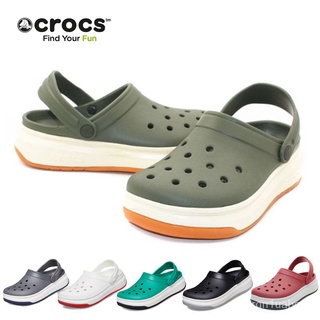 แท้จริง๑☁ↂOriginal Crocs duet sport clog man  Sandals  Unisex shoes  LiteRide Clog Men Sandals Hole shoes