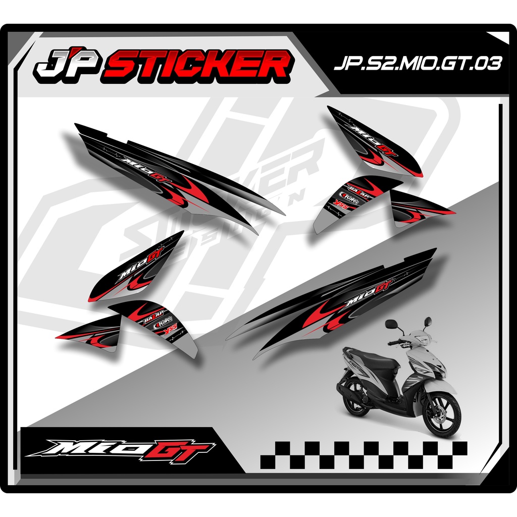 MIO GT STRIPING - YAMAHA MIO GT MOTORCYCLE VARIATION STICKER LIST (JP.S2) 03