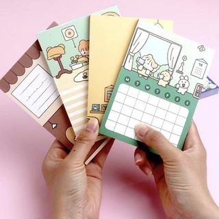 <พร้อมส่ง> กระดาษโน๊ต ❌ไม่มีกาว ลายการ์ตูน Cartoon Note Pad เล็ก/ใหญ่ กระดาษจด เมมโม สมุดโน๊ต โน๊ต