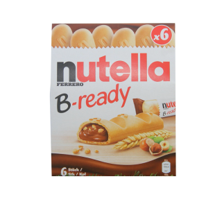 ( T6 ) Nutella B-ready T6 ขนาด 6 ชิ้น น้ำหนัก รวม 132 กรัม EXP 07/2022