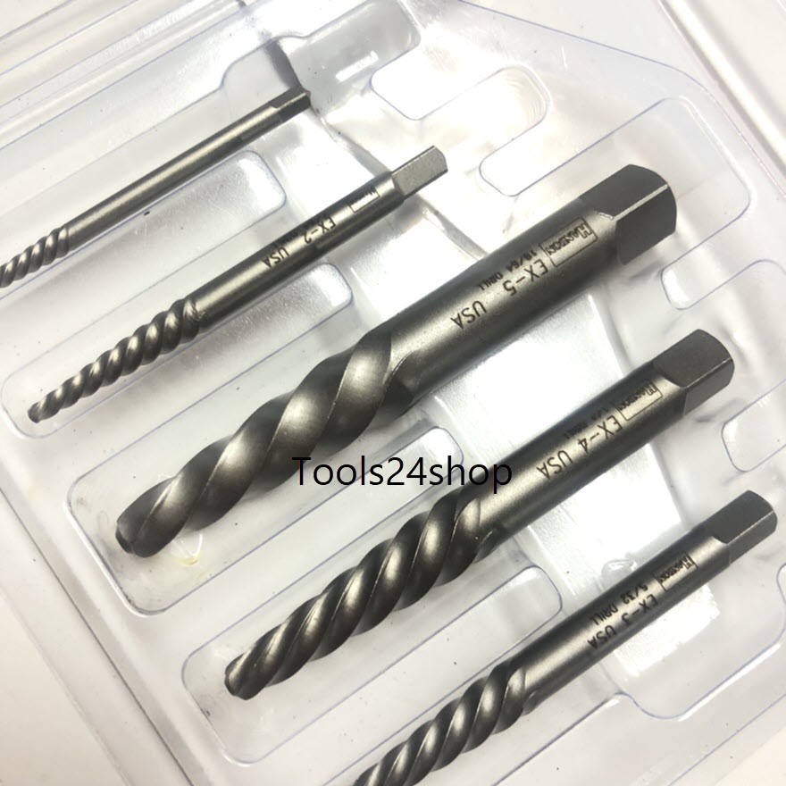 ชุดดอกถอนเกลียวซ้าย 5 ตัวชุด Ex1Ex5 53535 ยี่ห้อ IRWIN (Spiral Flute