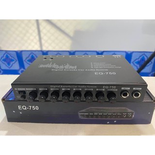 ปรีแอมป์ รถยนต์ Pre-amplifier 5 band EQ-750 2 MIC input