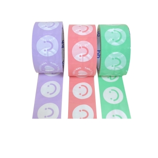 เทป Smiley เทปหน้ายิ้ม 2 นิ้ว 45 หลา (ม้วน) 5 สี 5 แบบ เทปสีพาสเทล เทปลายการ์ตูน OPP tape ปิดกล่อง ติดกล่อง สก็อตเทป