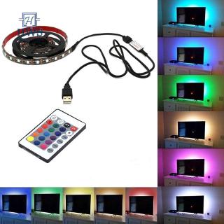 สายไฟ LED RGB 5050 หลากหลายสี สาย USB พร้อมรีโมทควบคุม ตกแต่งหลังทีวี