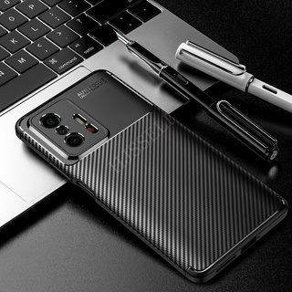 เคส Xiaomi 11T Pro Case Silicone Carbon fiber Shockproof Phone Case Back Cover Xiaomi 11T Mi 10T 9T Pro กรณี ฝาครอบ