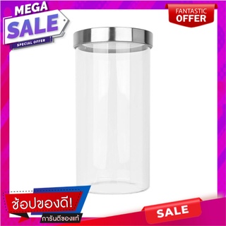 ขวดโหลแก้วกลม FLOW M ฝาดึง ขวดโหล GLASS CANISTER FLOW M ROUND