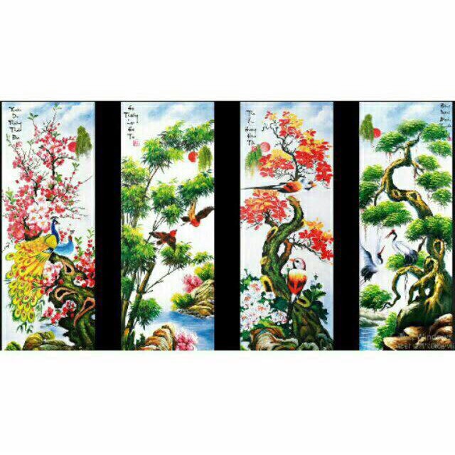 ภาพวาดเพชร - สี่ไตรมาส (8858) 26x67x4> ยังไม่ติด