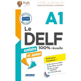 Le DELF scolaire et junior A1 2018 100 % REUSSITE LIVRE + Audio MP3 : 9782278090761 (นำเข้าของแท้100%)