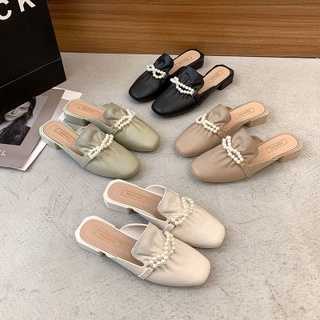 🔥Hot Sale/Slippers Womens Fashion Outer Wear 2022 New Korean Style Home Anti-SLIP Trend Baotou Half Slipper