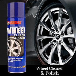 GETSUN WHEEL CLEANER &amp; POLISH สเปรย์ทำความสะอาดล้อแม็กซ์ และพื้นผิวโลหะทุกชนิด สเปรย์ล้างล้อแม็กซ์ และ อัลลอยด์ Uokp