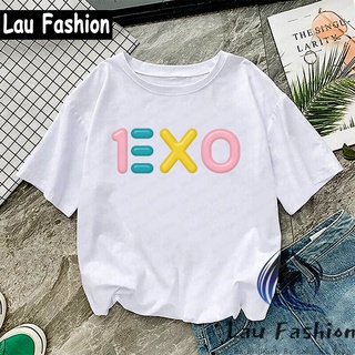 Lau Fashion - Kaos EXO 10th YEAR ANNIVERSARY เสื้อแขนสั้น จัมโบ้ สําหรับผู้หญิง S-XXL