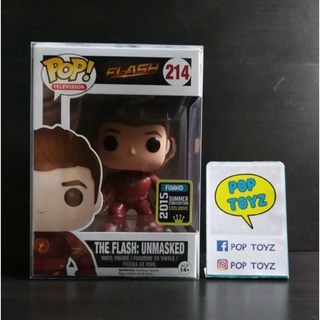 FUNKO POP The Flash Unmasked SDCC Exclusive 214 ของแท้ งานเก่าเลิกผลิตหายากมาก แถมกล่องใส พร้อมส่ง DC Figure toy Rare