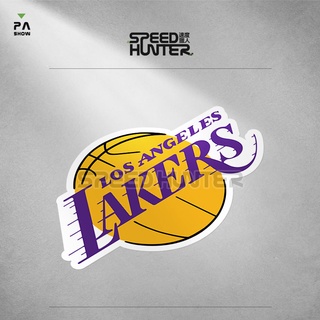 สติกเกอร์สะท้อนแสง กันน้ํา ลาย Nba Basketball Lakers สําหรับติดตกแต่งรถยนต์