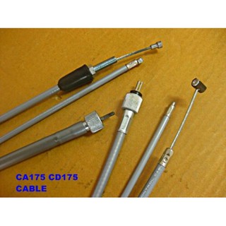 HONDA CA175 CD175 CABLE SET - CLUTCH &amp; SPEEDOMETER &amp; THROTTLE  (3 PCS.) // สายคลัทช์ สายไมล์ สายคันเร่ง เซ็ท 3 ชิ้น