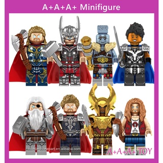 Kf6161 บล็อกตัวต่อฟิกเกอร์ Marvel   Thor Valkyrie Korg Odin Borson Heimdall Jane Foster ขนาดเล็ก ของเล่นสําหรับเด็ก