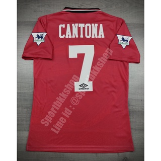 [Retro] - เสื้อฟุตบอล ย้อนยุค แมนยู Home เหย้า 1994/96 Full Option พร้อมเบอร์ชื่อ 7 CANTONA