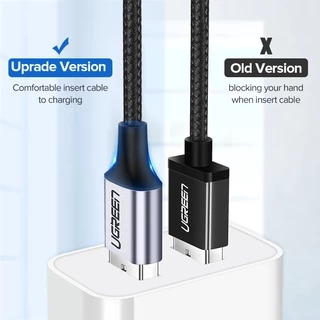 UGREEN สายชาร์จเร็ว USB Type C 3A Fast Charge & Data Cable สายชาร์จไนลอน Type C รุ่น US288