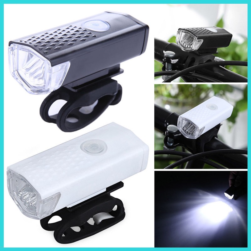ไฟจักรยานไฟหน้า USB ชาร์จ 300 Lumens 800mAh ไฟหน้าจักรยานไฟหน้าจักรยานไฟท้าย Night ขี่แสงจักรยาน