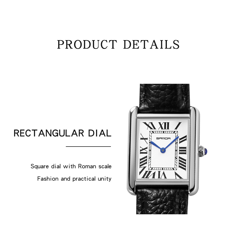 SANDA แบรนด์หรูธุรกิจผู้หญิงนาฬิกากันน้ำหนังวงควอตซ์นาฬิกาข้อมือผู้หญิง