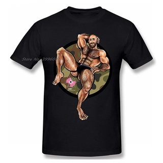 คอลูกเรือใหม่ เสื้อยืดลําลอง แขนสั้น พิมพ์ลาย Bullethole Cammo Manspreading Gay Interest Musclebear Bear สําหรับผู้ชาย 2