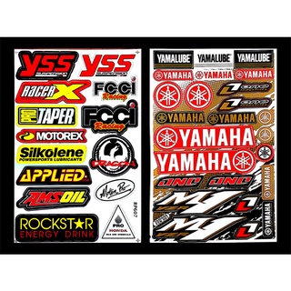 Yamaha YSS สติกเกอร์ชุดแต่ง 2 แผ่น กระเป๋า รถมอเตอร์ไซค์ บิ๊กไบค์ รถยนต์ Car เนื้อPVC เคลือบเงา กันน้ำ กันแดด คุณภาพดี